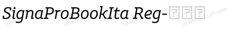 SignaProBookIta Reg字体转换